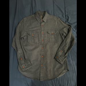 Men’s Jcrew Work Wear Linen Blend Shirt Size Medium